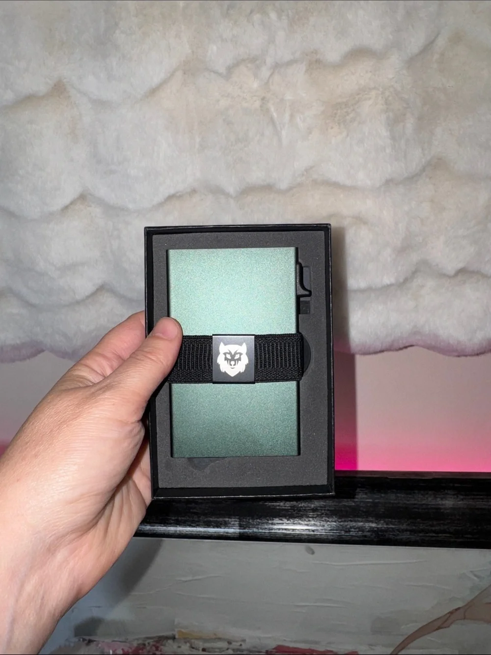 Sleek Green metal  Card Holder NWT